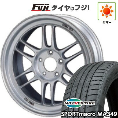 【新品国産車用5穴114.3】 夏タイヤ ホイール4本セット 235/55R18 ミレバー スポーツマクロ MA349(限定) ENKEI エンケイ RP-F1 18インチ(送料無料)