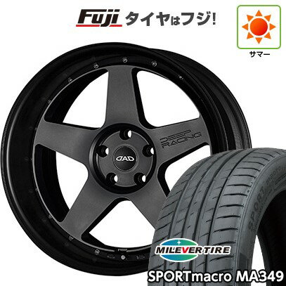 【新品国産車用5穴114.3】 夏タイヤ ホイール4本セット 245/35R20 ミレバー スポーツマクロ MA349(限定) ギャルソン ディープレーシング 20インチ(送料無料)