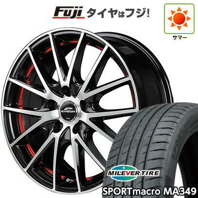 【新品国産5穴114.3車】 夏タイヤ ホイール4本セット 215/45R18 ミレバー スポーツマクロ MA349（限定） MID WHEELS RX27 18インチ(送料無料) サマータイヤ