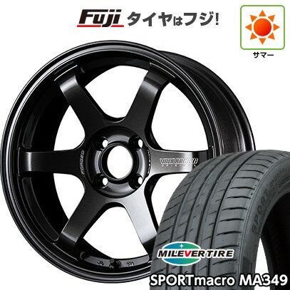 【新品国産車用4穴100】 夏タイヤ ホイール4本セット 195/45R16 ミレバー スポーツマクロ MA349(限定) RAYS レイズ ボルクレーシング TE37 ソニック 16インチ(送料無料)