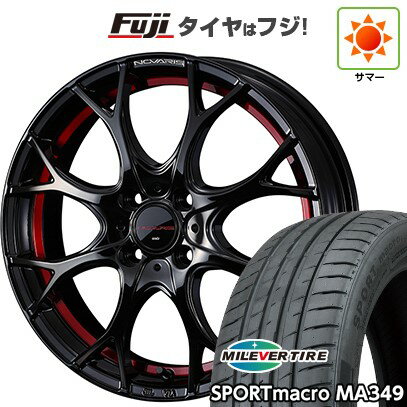 【新品国産車用4穴100】 夏タイヤ ホイール4本セット 195/45R16 ミレバー スポーツマクロ MA349(限定) WEDS ウェッズ ノヴァリス ローグ UY 16インチ(送料無料)