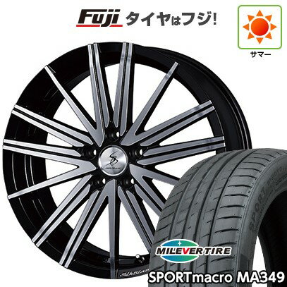 【新品国産車用5穴114.3】 夏タイヤ ホイール4本セット 215/45R18 ミレバー スポーツマクロ MA349(限定..