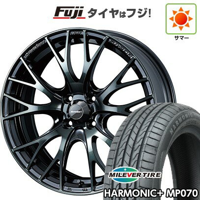 【新品 軽自動車】N-BOX タント スペーシア 夏タイヤ ホイール4本セット 165/55R15 ミレバー ハーモニック プラス MP070(限定) WEDS ウェッズスポーツ SA-20R 15インチ(送料無料)