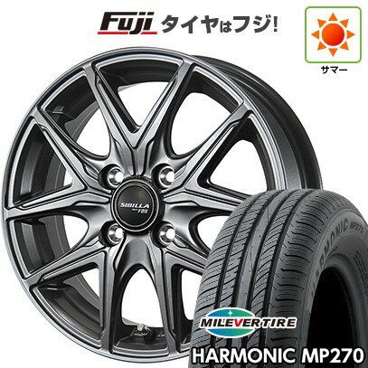 【新品国産車用4穴100】 夏タイヤ ホイール4本セット 185/55R15 ミレバー ハーモニック MP270(限定) トピー シビラ NEXT F05 15インチ(送料無料)