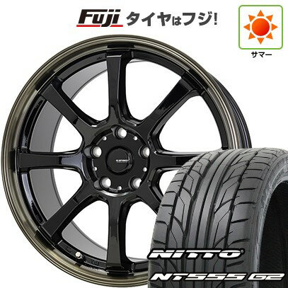 【パンク保証付き】【新品国産車用5穴114.3】 夏タイヤ ホイール4本セット 215/40R18 ニットー NT555 G2 ホットスタッフ ジースピード P-08 18インチ(送料無料)
