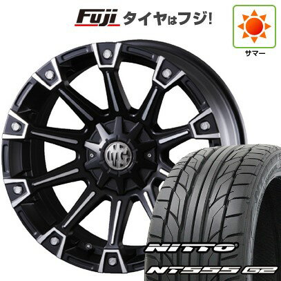 【パンク保証付き】【新品国産5穴114.3車】 夏タイヤ ホイール4本セット 235/35R20 ニットー NT555 G2 クリムソン マーテルギア(MG) モンスター 20インチ(送料無料) サマータイヤ