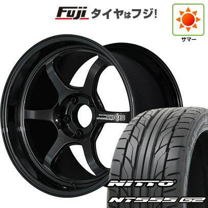【パンク保証付き】【新品国産車用5穴100】 夏タイヤ ホイール4本セット 215/40R18 ニットー NT555 G2 ヨコハマ アドバンレーシング R6 18インチ(送料無料)
