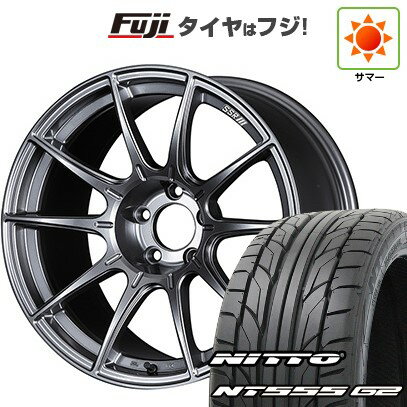 【パンク保証付き】【新品国産車用5穴114.3】 夏タイヤ ホイール4本セット 225/45R18 ニットー NT555 G2 SSR GT GTX01 18インチ(送料無料)