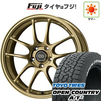 【新品国産5穴100車】 夏タイヤ ホイール4本セット 225/55R18 トーヨー オープンカントリー A/T III RWL/RBL ENKEI エンケイ PF01 18インチ(送料無料) サマータイヤ