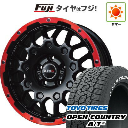 【新品国産車用5穴114.3】 夏タイヤ ホイール4本セット 235/60R18 トーヨー オープンカントリー A/T III RWL/RBL レアマイスター LMG MS-9W マットブラックレッドリム 18インチ(送料無料)