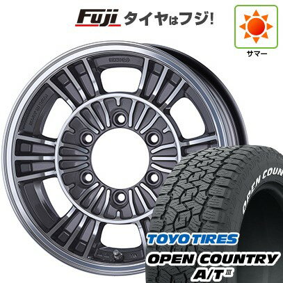 【新品】ハイエース200系 夏タイヤ ホイール4本セット 195/80R15 107/105N トーヨー オープンカントリー A/T III RWL/RBL ENKEI エンケイ オールロード レーシング 15インチ(送料無料)