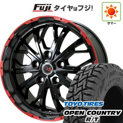 【新品国産車用5穴114.3】 夏タイヤ ホイール4本セット 225/60R17 トーヨー オープンカントリー R/T RBL レアマイスター LMG ヴァスティア(グロスブラック/レッドリム) 17インチ(送料無料)