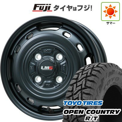 楽天フジ スペシャルセレクション【新品 軽自動車】軽トラ 軽バン 夏タイヤ ホイール4本セット 145/80R12 80/78N トーヨー オープンカントリー R/T RBL レアマイスター LMG OFF-STYLE 2 （マットブラック） 12インチ（送料無料）