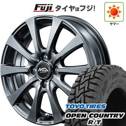 【新品 軽自動車】軽トラ 軽バン 夏タイヤ ホイール4本セット 145/80R12 80/78N トーヨー オープンカントリー R/T RBL MID WHEELS G10 12インチ(送料無料)