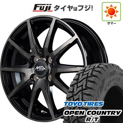 【新品 軽自動車】軽トラ 軽バン 夏タイヤ ホイール4本セット 145/80R12 80/78N トーヨー オープンカントリー R/T RBL MID WHEELS DR-02 12インチ(送料無料)