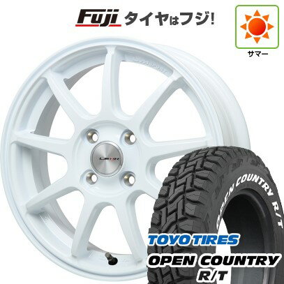 【新品 軽自動車】ハスラー デリカミニ(4WD) 夏タイヤ ホイール4本セット 165/60R15 トーヨー オープンカントリー R/T RWL/RBL レアマイスター LMスポーツLM-QR ホワイト 15インチ(送料無料) サマータイヤ
