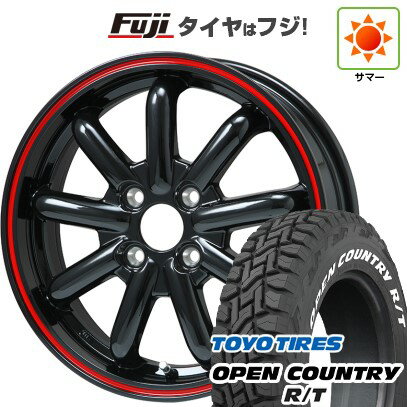 【新品 軽自動車】ハスラー デリカミニ(4WD) 夏タイヤ ホイール4本セット 165/60R15 トーヨー オープンカントリー R/T RWL/RBL ブランドルライン ストレンジャーKST-9改 15インチ(送料無料) サマータイヤ