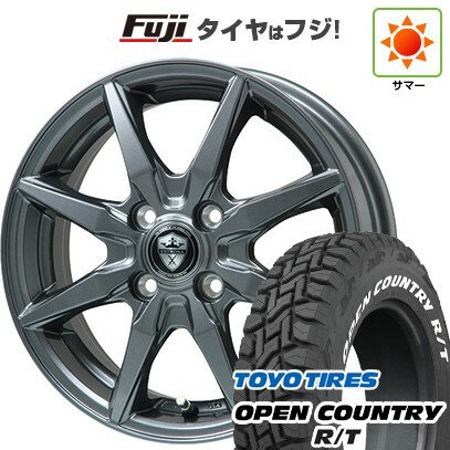【新品 軽自動車】ハスラー デリカミニ(4WD) 夏タイヤ ホイール4本セット 165/60R15 トーヨー オープンカントリー R/T RWL/RBL ブランドル CJ28 15インチ(送料無料) サマータイヤ