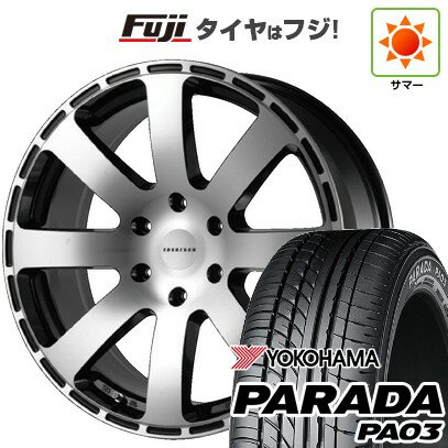 【新品】ハイエース200系 夏タイヤ ホイール4本セット 225/50R18 107/105H ヨコハマ PARADA PA03 ブラックレター レベルソン CS-R8 18インチ(送料無料)