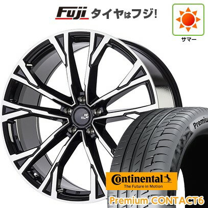 【新品国産5穴114.3車】 夏タイヤ ホイール4本セット 245/40R21 コンチネンタル コンチ プレミアムコンタクト6(特価限定) アウトストラーダ エクシオン 21インチ(送料無料) サマータイヤ