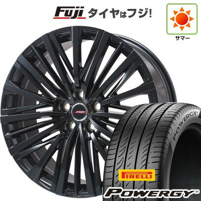 【新品国産車用5穴114.3】 夏タイヤ ホイール4本セット 215/45R18 ピレリ パワジー プレミックス MER-V グロスブラック 18インチ(送料無料)