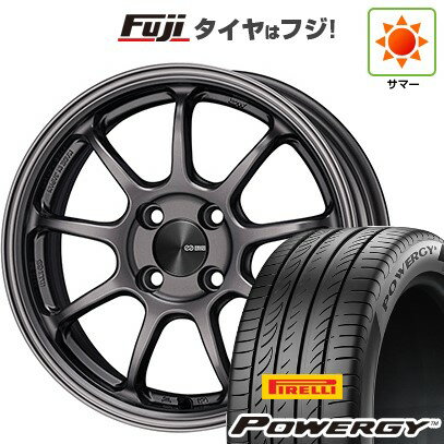 【新品国産車用5穴100】 夏タイヤ ホイール4本セット 205/55R16 ピレリ パワジー ENKEI エンケイ PF09 16インチ(送料無料)