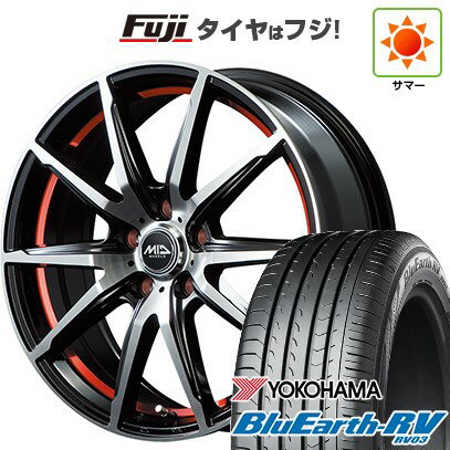 【パンク保証付き】【新品国産5穴114.3車】 夏タイヤ ホイール4本セット 205/55R16 ヨコハマ ブルーアース RV-03 MID WHEELS RX-02 16インチ(送料無料) サマータイヤ