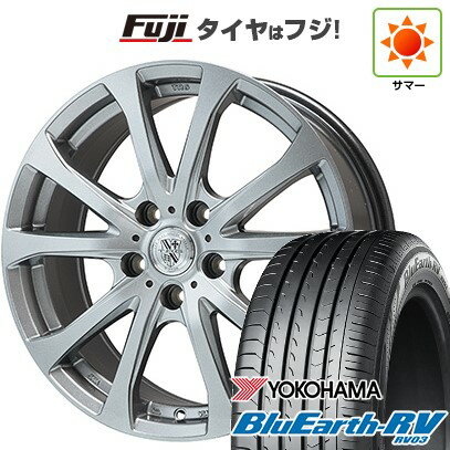 【パンク保証付き】【新品国産5穴114.3車】 夏タイヤ ホイール4本セット 195/65R15 ヨコハマ ブルーアース RV-03 ビッグウエイ TRG-バーンII 15インチ(送料無料) サマータイヤ
