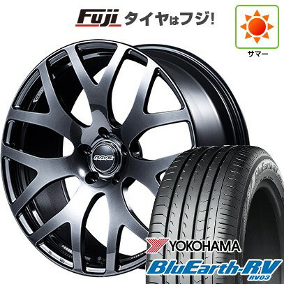 【パンク保証付き】【新品国産車用5穴114.3】 夏タイヤ ホイール4本セット 225/45R18 ヨコハマ ブルーアース RV-03 RAYS レイズ VMF S-01 18インチ(送料無料)