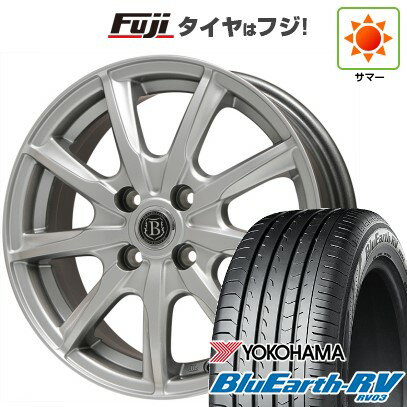 【パンク保証付き】【新品国産5穴114.3車】 夏タイヤ ホイール4本セット 215/65R16 ヨコハマ ブルーアース RV-03 ブランドルライン ボレアノ9 メタリックグレー 16インチ(送料無料) サマータイヤ