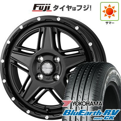 【パンク保証付き】【新品 軽自動車】ハスラー デリカミニ(4WD) 夏タイヤ ホイール4本セット 165/60R15 ヨコハマ ブルーアース RV-03CK WEDS ウェッズアドベンチャー マッドヴァンス 07 15インチ(送料無料) サマータイヤ