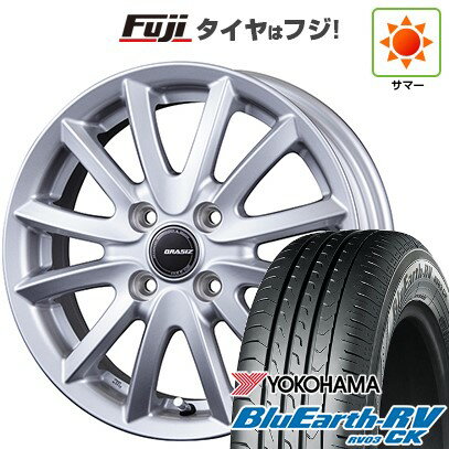 【パンク保証付き】【新品 軽自動車】 夏タイヤ ホイール4本セット 145/80R13 ヨコハマ ブルーアース RV-03CK コーセイ クレイシズ VS6 13インチ(送料無料)