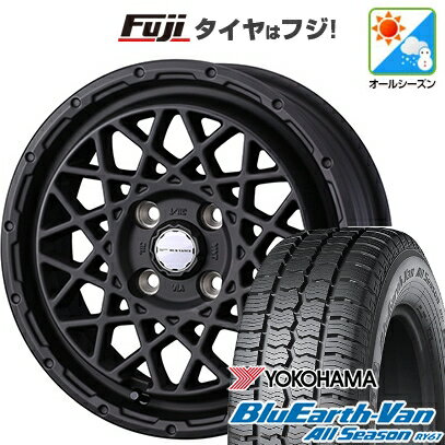 【新品 軽自動車】軽トラ 軽バン オールシーズンタイヤ ホイール4本セット 145/80R12 80/78N ヨコハマ ブルーアース Van RY61 オールシーズン ウェッズ ウェッズアドベンチャー マッドヴァンス 09 12インチ(送料無料)