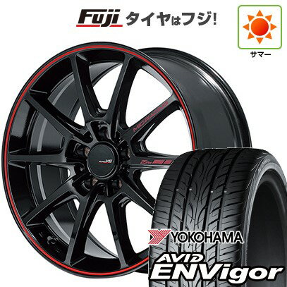 【新品国産5穴114.3車】 夏タイヤ ホイール4本セット 225/55R18 ヨコハマ エイビッド エンビガーS321 MID WHEELS MID RACING R25 Plus 18インチ(送料無料) サマータイヤ