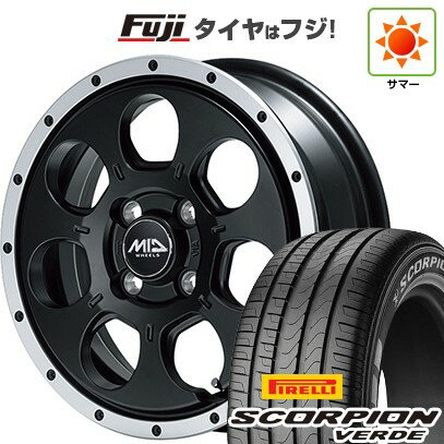 【新品国産車用5穴114.3】 夏タイヤ ホイール4本セット 215/70R16 ピレリ スコーピオン ヴェルデ MID WHEELS WO-7 16インチ(送料無料)