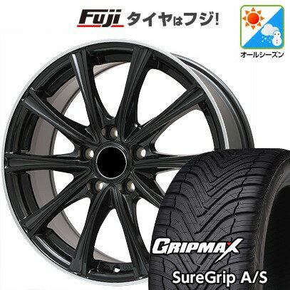 【新品国産車用5穴114.3】 オールシーズンタイヤ ホイール4本セット 225/45R18 グリップマックス シュアグリップ オールシーズン(限定) エルベ エステローザ MZV 18インチ(送料無料)