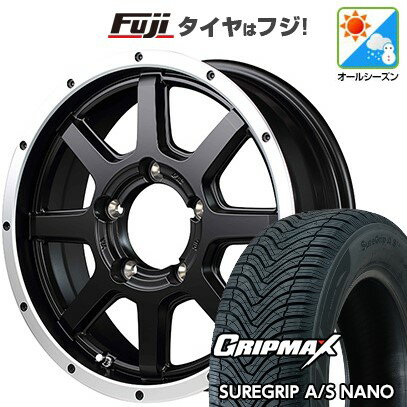 【新品】ジムニー オールシーズンタイヤ ホイール4本セット 175/80R16 グリップマックス シュアグリップ オールシーズン ナノ(限定) MID WHEELS WF-8 16インチ(送料無料)