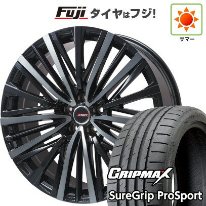 【新品国産車用5穴114.3】 夏タイヤ ホイール4本セット 225/45R18 グリップマックス シュアグリップ PRO SPORT BSW（限定） プレミックス MER-V ブラッククリア 18インチ(送料無料)