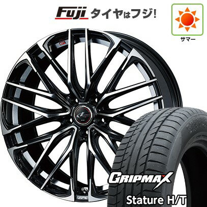 【新品国産車用5穴114.3】 夏タイヤ ホイール4本セット 235/55R18 グリップマックス スタチャー H/T BSW（限定） WEDS ウェッズ レオニス SK 7J 18インチ(送料無料)