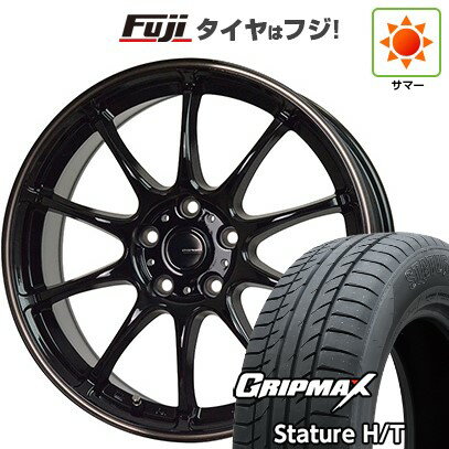 【新品国産車用5穴114.3】 夏タイヤ ホイール4本セット 225/60R18 グリップマックス スタチャー H/T BSW（限定） ホットスタッフ ジースピード P-07 7.5J 18インチ(送料無料)