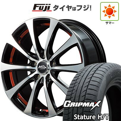 【新品国産車用5穴114.3】 夏タイヤ ホイール4本セット 225/65R17 グリップマックス スタチャー H/T BSW（限定） MID WHEELS RX-01 17インチ(送料無料)