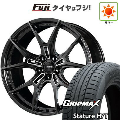 【新品国産車用5穴114.3】 夏タイヤ ホイール4本セット 225/55R18 グリップマックス スタチャー H/T BSW（限定） RAYS レイズ グラムライツ 57FXZ 7.5J 18インチ(送料無料)