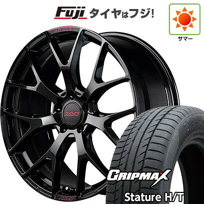【新品国産車用5穴114.3】 夏タイヤ ホイール4本セット 225/55R18 グリップマックス スタチャー H/T BSW（限定） RAYS レイズ ホムラ 2X7FT SPEC-M 7.5J 18インチ(送料無料)