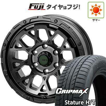 【新品国産車用5穴114.3】 夏タイヤ ホイール4本セット 225/65R17 グリップマックス スタチャー H/T BSW（限定） フォーバイフォーエンジニア エアージー ロックス ゴーストエディション 17インチ(送料無料)