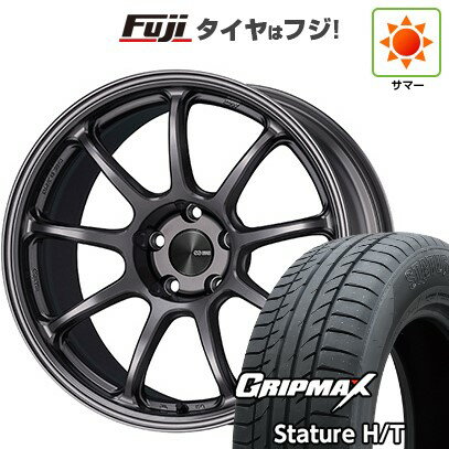 【新品国産車用5穴100】 夏タイヤ ホイール4本セット 225/55R18 グリップマックス スタチャー H/T BSW（限定） ENKEI エンケイ PerformanceLine PF09 7.5J 18インチ(送料無料)