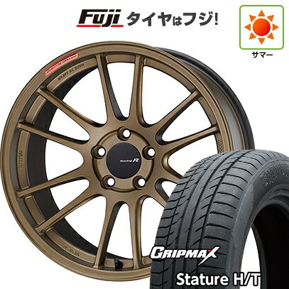 【新品国産車用5穴114.3】 夏タイヤ ホイール4本セット 235/55R18 グリップマックス スタチャー H/T BSW（限定） ENKEI エンケイ Racing Revolution GTC01 RR チタニウムゴールド 8J 18インチ(送料無料)