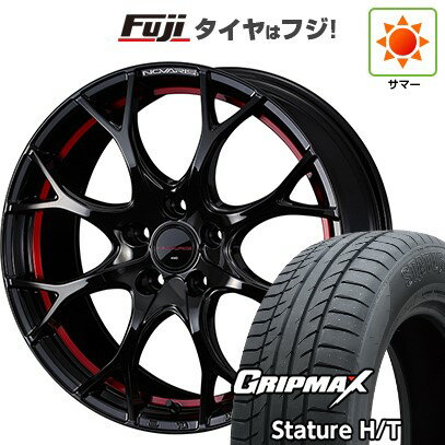 【新品国産車用5穴114.3】 夏タイヤ ホイール4本セット 225/60R18 グリップマックス スタチャー H/T BSW（限定） WEDS ウェッズ ノヴァリス ローグ UY 7J 18インチ(送料無料)