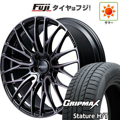 【新品国産車用5穴100】 夏タイヤ ホイール4本セット 225/55R18 グリップマックス スタチャー H/T BSW（限定） RAYS レイズ ホムラ 2X10BD BLACK CLEAR EDITION 18インチ(送料無料)