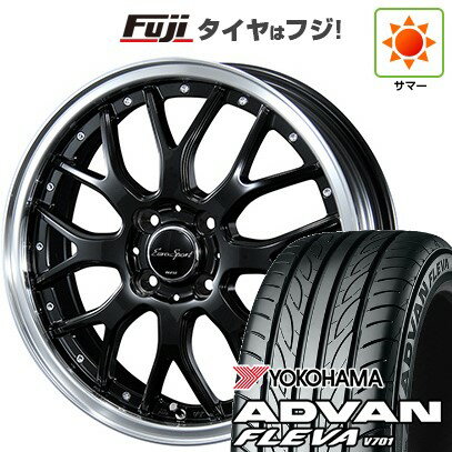 【新品国産車用5穴100】 夏タイヤ ホイール4本セット 215/40R18 ヨコハマ アドバン フレバV701 ブレスト ユーロスポーツ タイプ815 18インチ(送料無料)