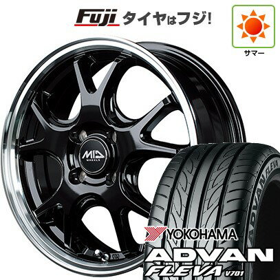 【新品 軽自動車】N-BOX タント スペーシア 夏タイヤ ホイール4本セット 165/55R15 ヨコハマ アドバン フレバV701 MID WHEELS エグゼ5 15インチ(送料無料) サマータイヤ